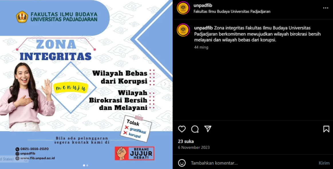 FIB Unpad Gaungkan Visi Zona Integritas