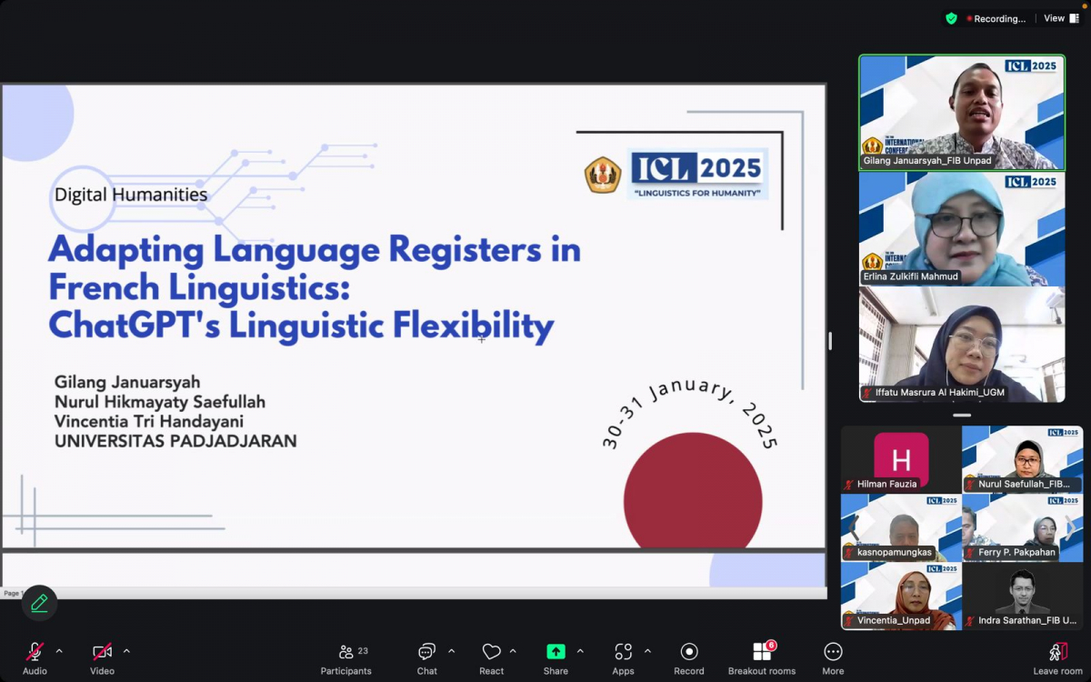 FIB Unpad Selenggarakan Konferensi Linguistik: Bukti Peranan Bahasa Dalam Kehidupan Manusia